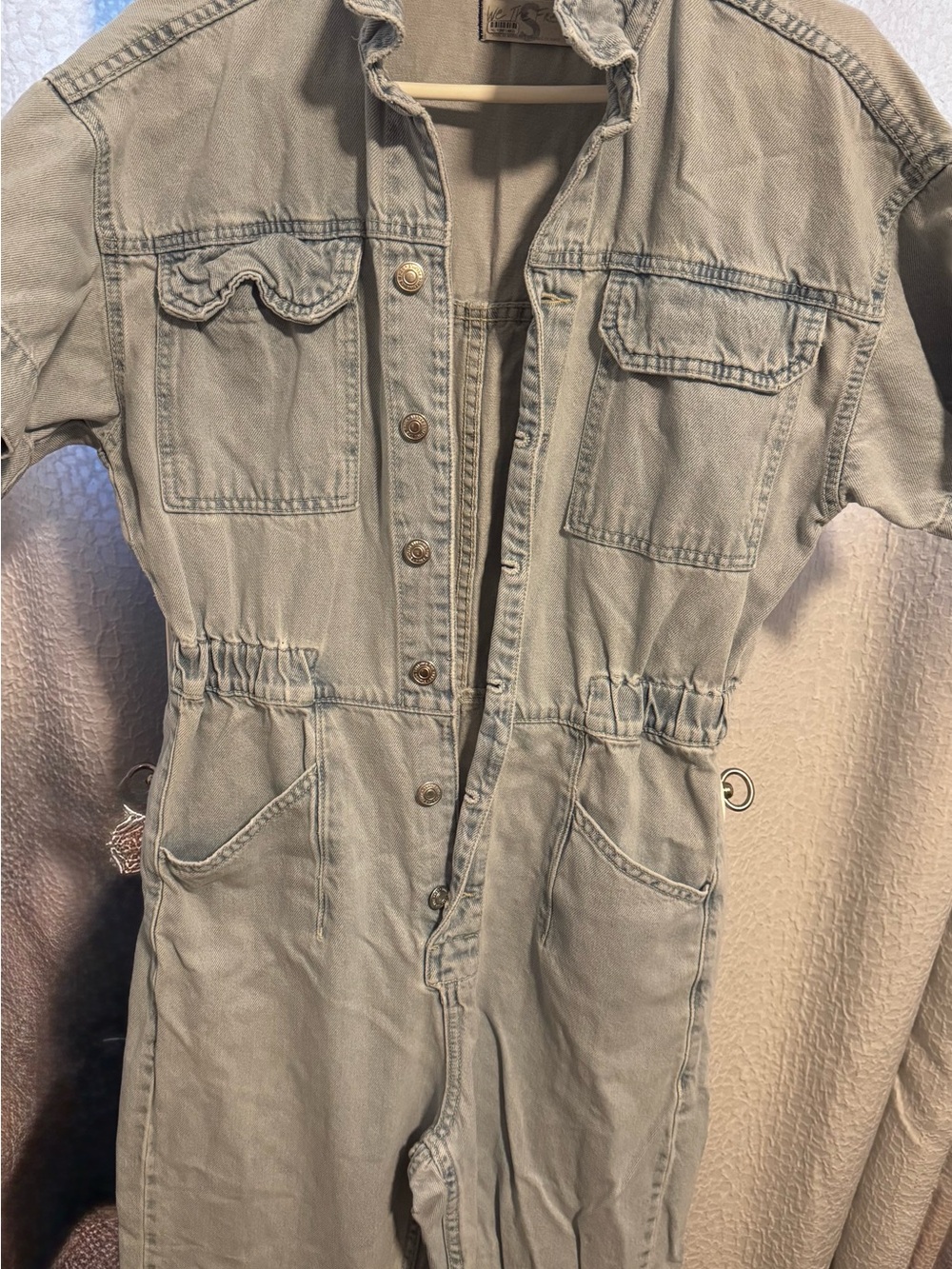 We The Free Light Denim Utility Jumpsuit